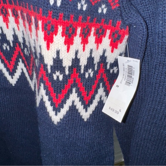 Old Navy Dark Blue Fair Isle Crewneck Sweater - Picture 4 of 6